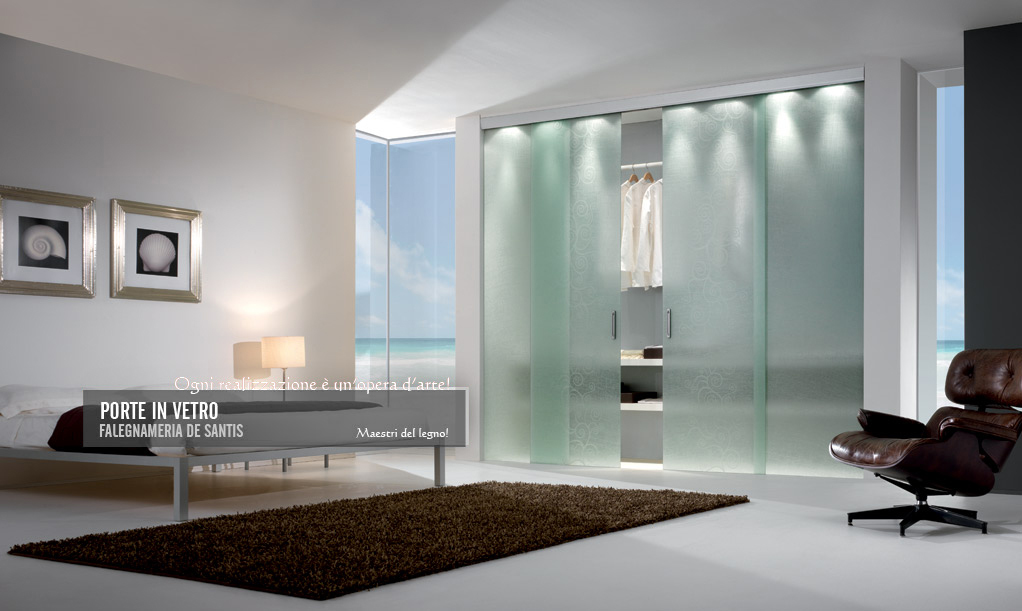 Falegnameria de santis porte in vetro Porta scorrevole interno vetro
